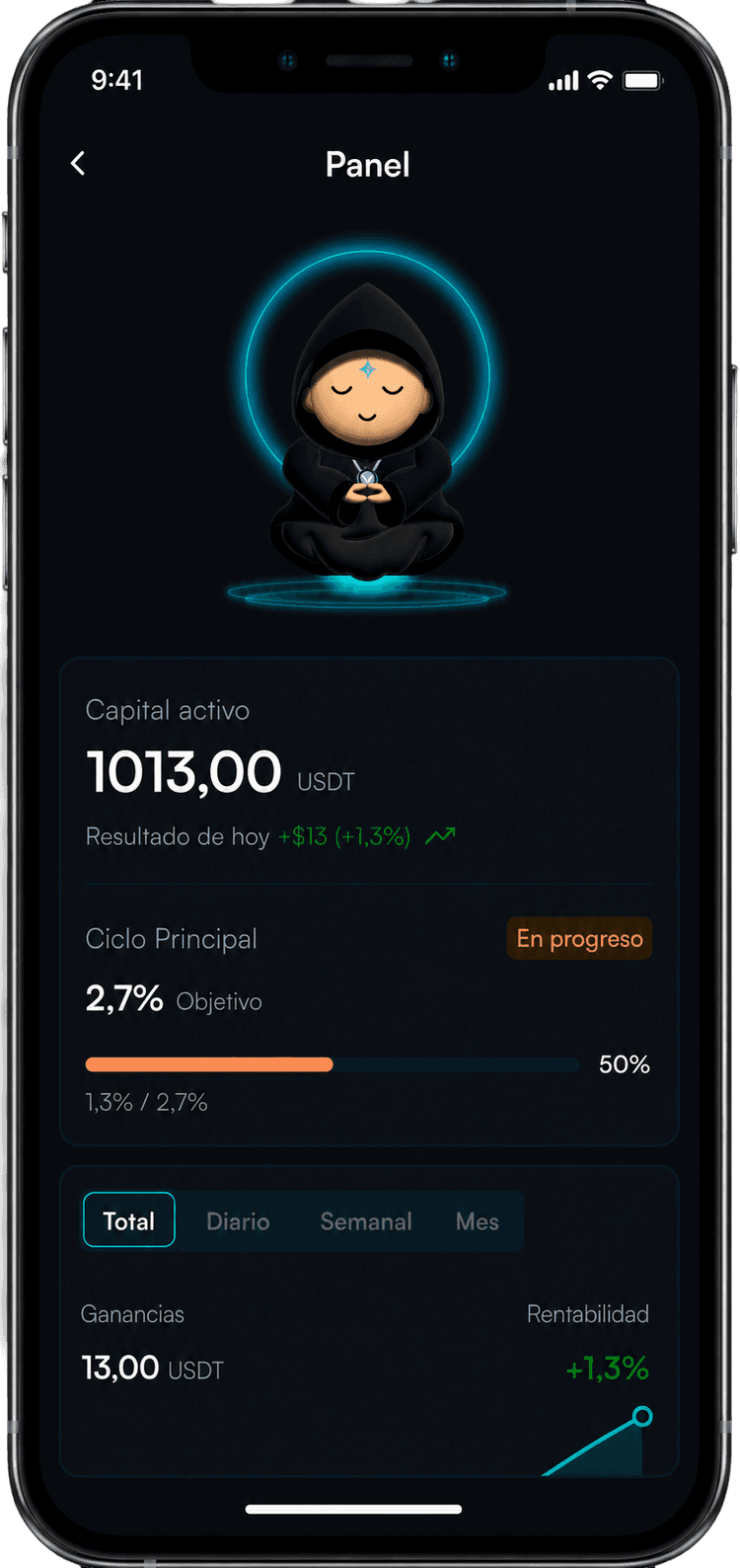 Vista de la app de Vyrtium con ZAI